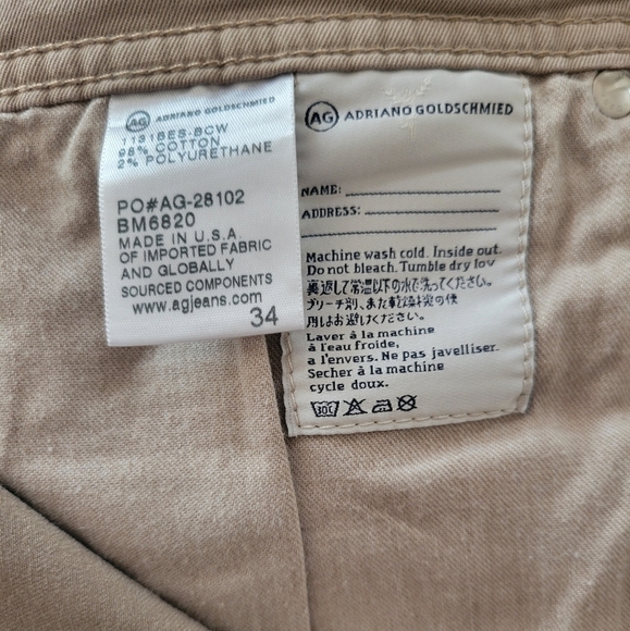 Adriano Goldshmied Women's Matchbox Slim Straight Khaki Jeans Size 34 - Picture 7 of 7